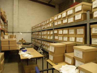 Figure 2 - The problem of post-excavation - these boxes represent only part of the total faunal assemblage recovered from Hungate. (Image Copyright - Clare Rainsford)