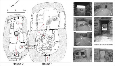 Figure 2: The architectural repertoire of Early Neolithic buildings in Orkney, as exemplified by Knap of Howar (Image Copyright: Giles Carey)