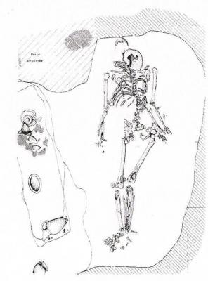 Figure 4: Grave 175 at Aléria. After Duday 2006: 42 reproduced by kind permission of Oxbow Books