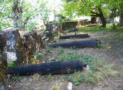 Figure 6: Bunce Slave Fort southern fortifications (Image Copyright: Andrew Marriott)