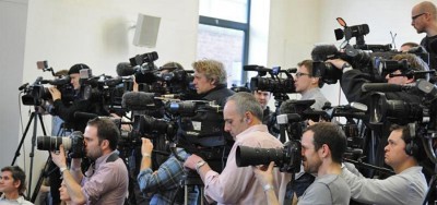 Some of the media coverage of the press conference (Reproduced with kind permission of Colin Brooks, University of Leicester)