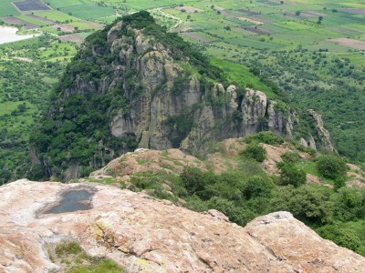 Figure 1. Cerro Delgado as seen from the summit of Cerro Chalcatzingo (image copyright: Arnaud F. Lambert).