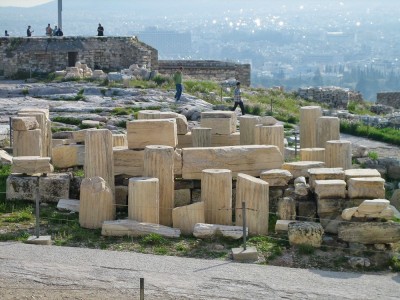 Figure. 2. The temple of Roma and Augustus on the Athenian Acropolis, from the NW. Photo by R. J. Sweetman.