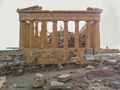 Figure 4. The Parthenon and the temple of Roma and Augustus, from the East. Author’s own.