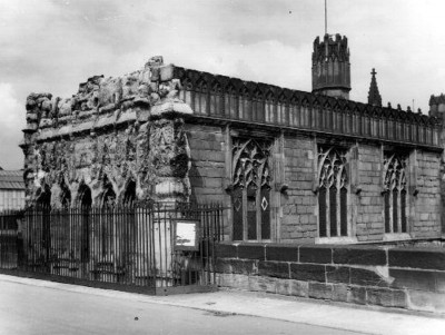 Figure 10. Dated between 1910-30, further erosion can be seen, particularly to the north side of the façade (Anon. 1910-30 [Photograph: Accession Number: 1993.2034] At http://www.wakefieldmuseumcollections.org.uk). Image courtesy of Wakefield Council.