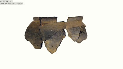 Fig.3  Larger pot, with decoration. Nine fragments in total (Author’s own copy).