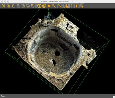 Cyark point cloud of Kiva H, Spruce Tree House, Mesa Verde National Park, Colorado, USA. credit: Cyark