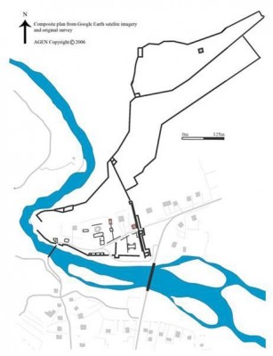 Digitised plan of the site, Nokalakevi (by Dr Paul Everill)