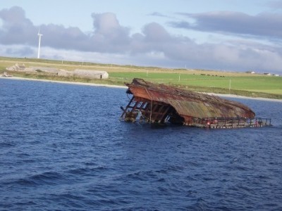 Figure 4: showing the view from the Churchill Barriers of Scapa flow (credit: author)